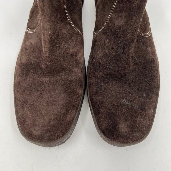 Coach Brown Italian-Made Suede Ankle Boots | Versatile for All Seasons - Picture 4 of 12